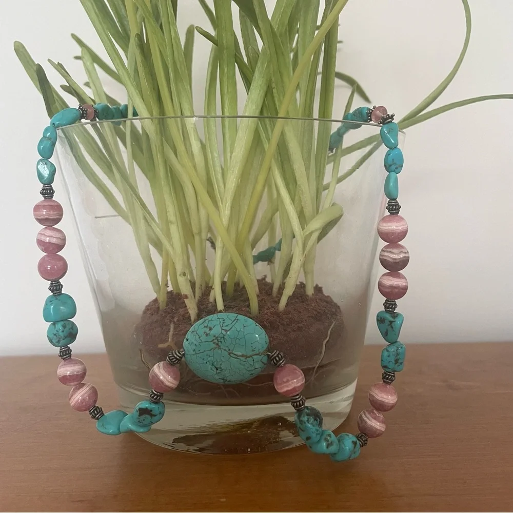26” Chunky turquoise necklace - Picture 3 of 9